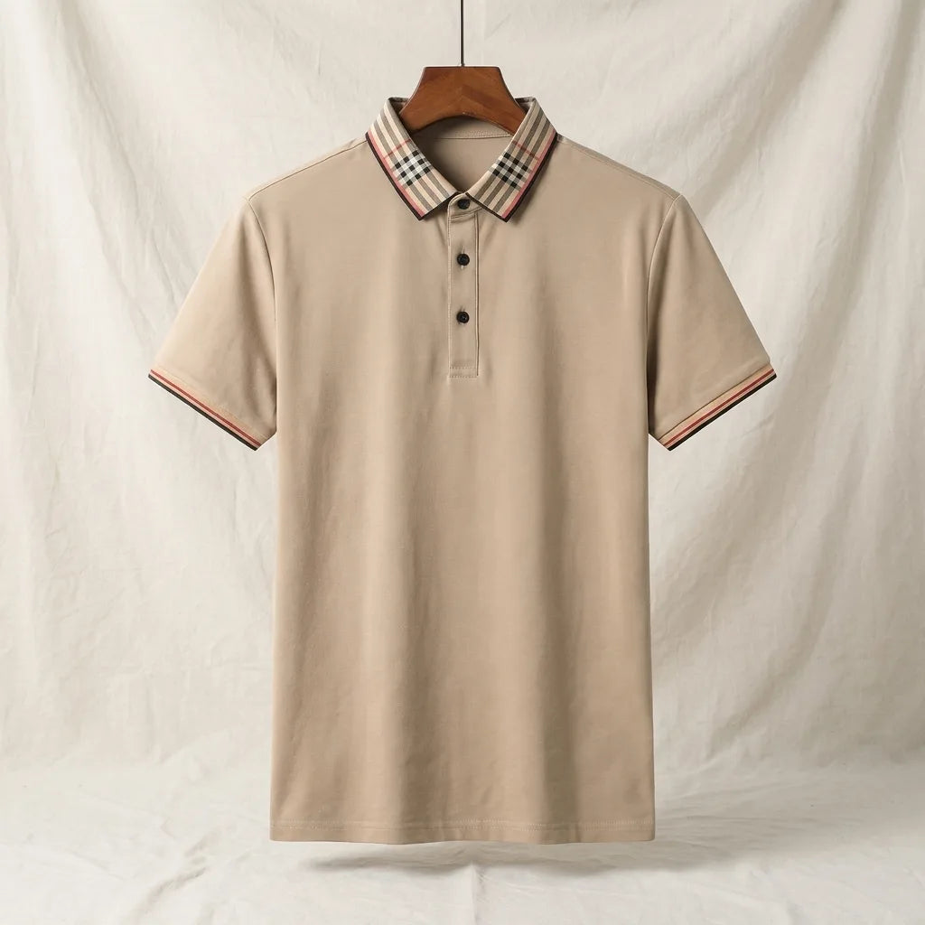 Men's Khaki Adrian Knit Polo Shirt