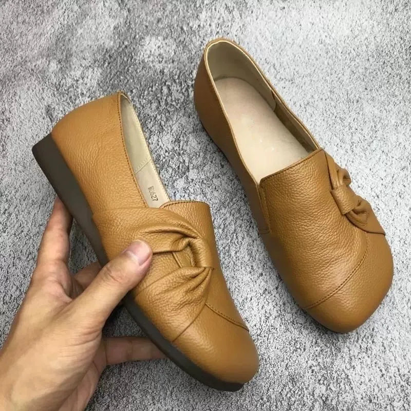 Mia Bow Flats - Color:Brown;Size:35
