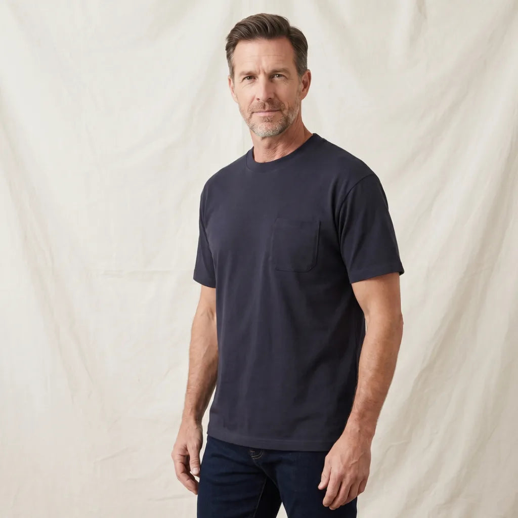 Men's Black Noah Cotton Pocket T-Shirt