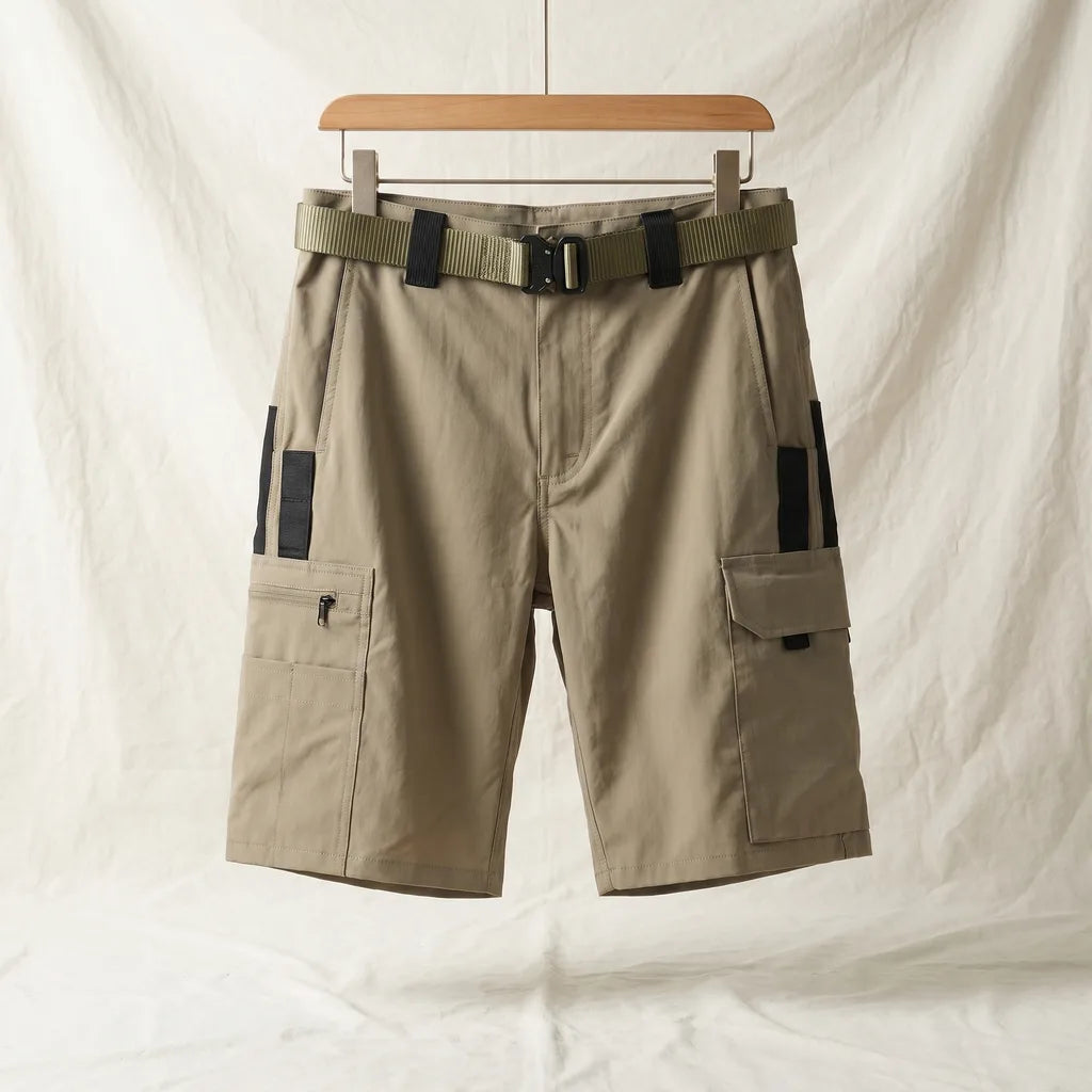 Norman Multi-Pocket Cargo Shorts - Color:Khaki;Size:XS