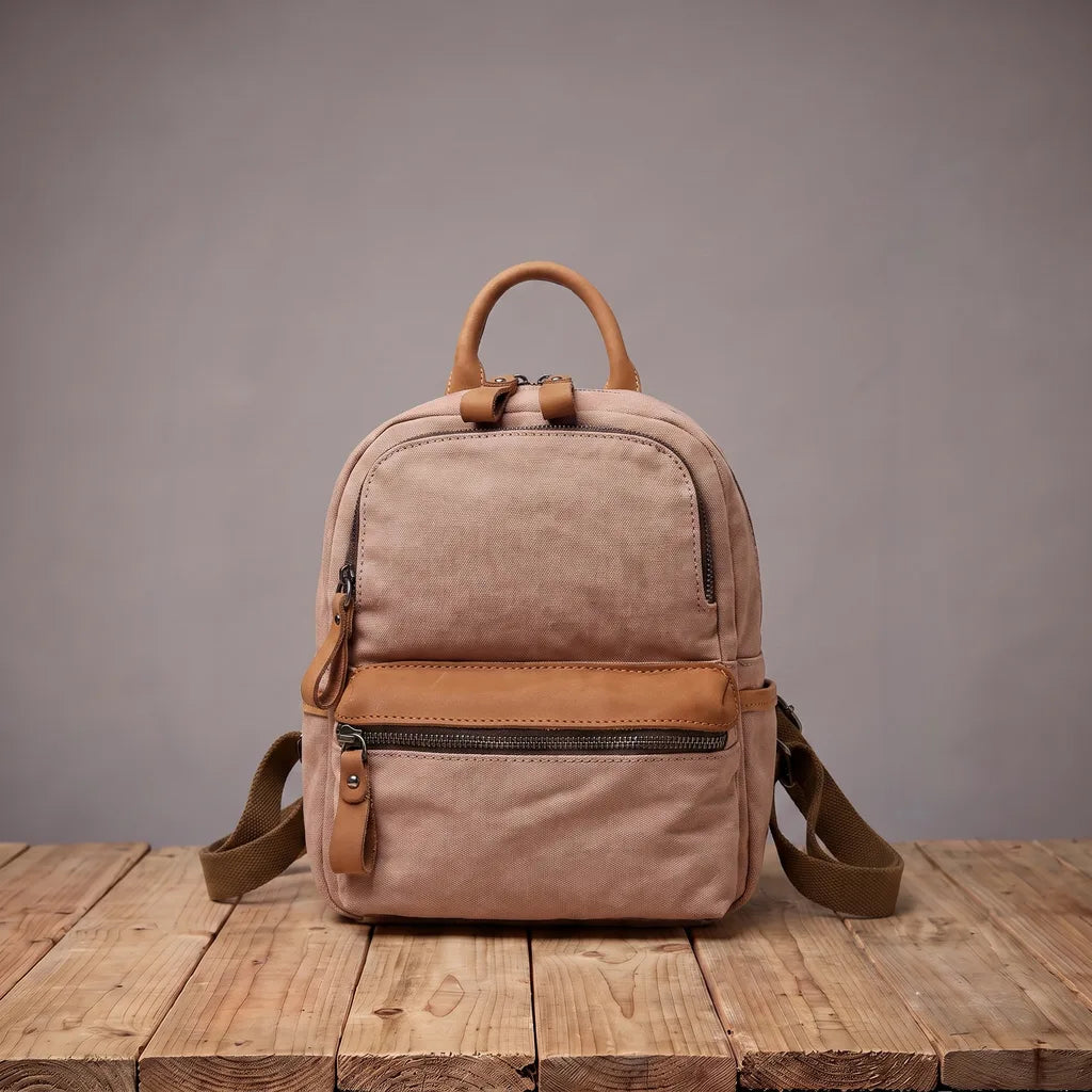 Odette Canvas Backpack - Color:Pink
