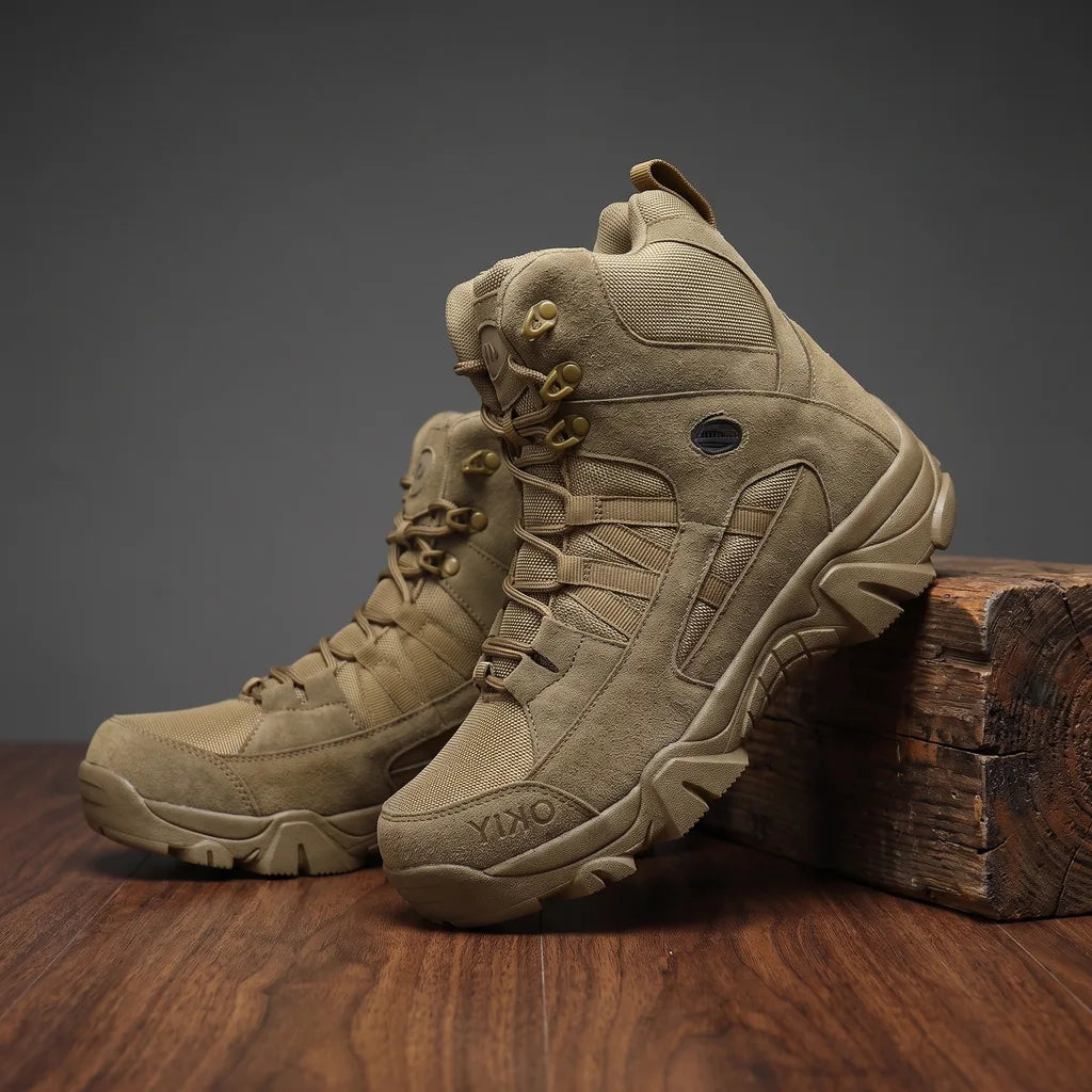 Okiy High-Top Hiking Boots - Color:Brown;Size:39