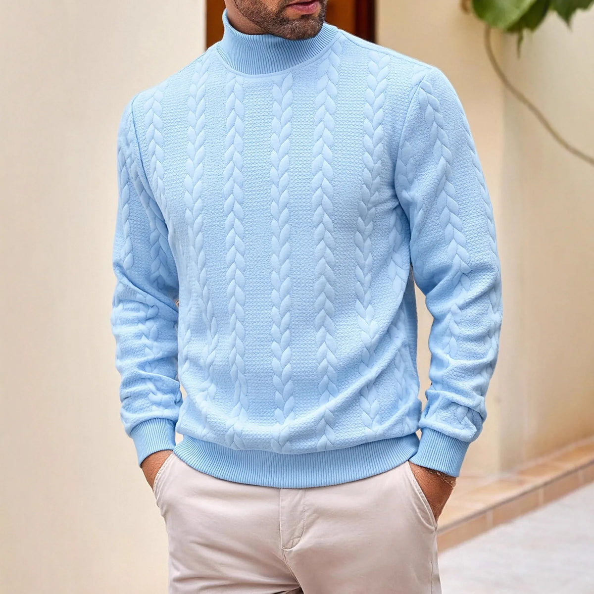 Men's Oscar | Men's Jacquard Turtleneck Knitted Jumper