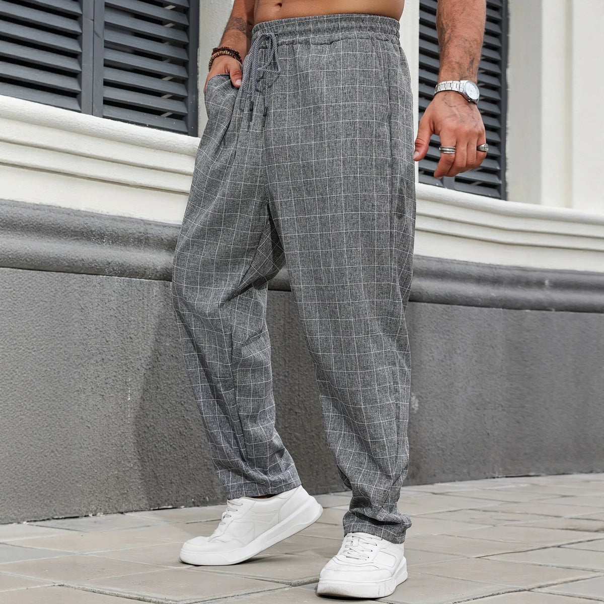 Men's Phillips | Men's Relaxed Checked Trousers