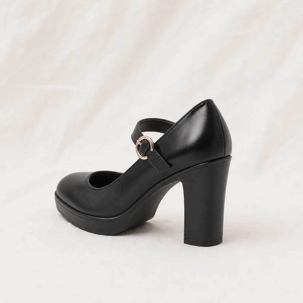 Black Celeste Round-Toe Heels (Copy) 3