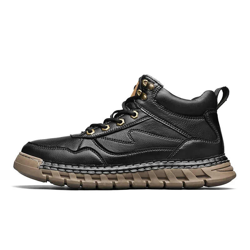 Rayburn | Men's Leather Trainer Boots - Color:Black;Size:38