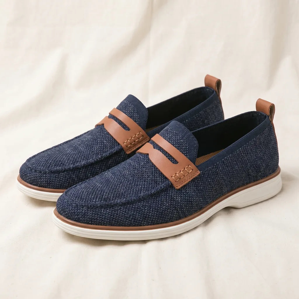 Rena Slip-On Loafers - Color:Blue;Size:40