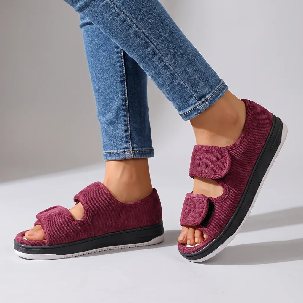 Renfrew Orthopedic Slippers - Color:Red;Size:36