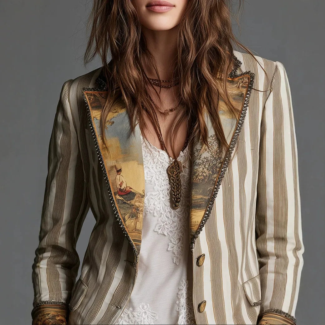 Women's Rhea | Women's Boho Striped Jacket