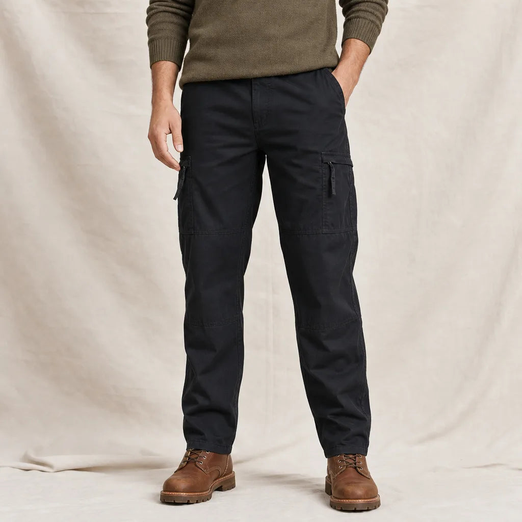 Rosa Cotton Cargo Pants - Color:Black;Size:S