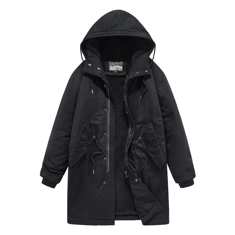Rourke | Men's Retro M65 Trench Coat - Black