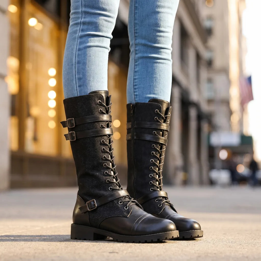 Women's Black Newcomb Tall Rider Boots