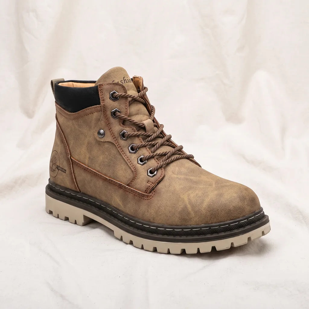 Men's Beige Ryland Lace Up Boots