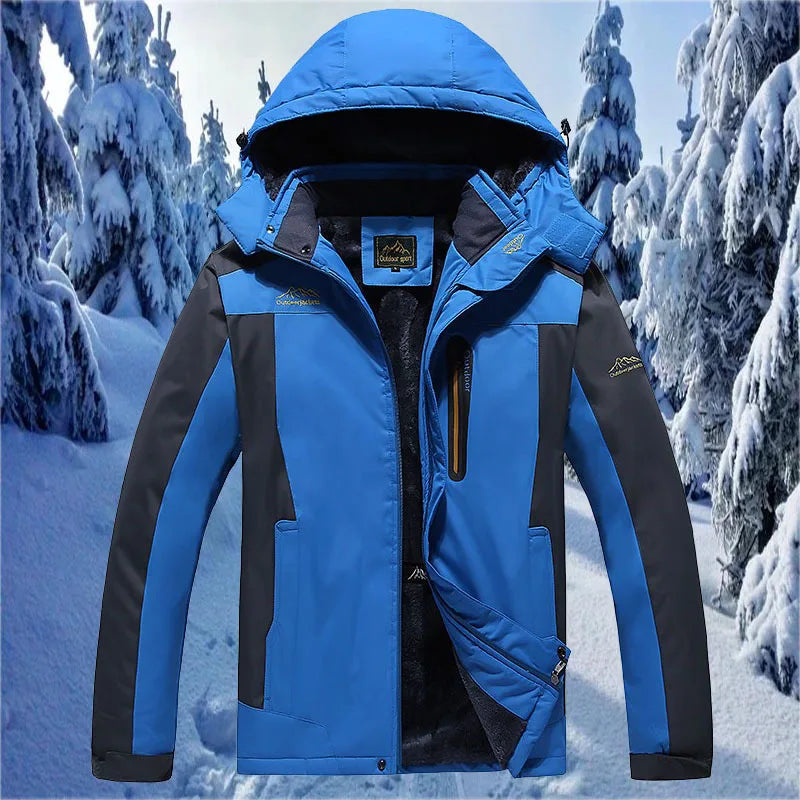 Selby | Men's Plush Lined Winter Jacket - Blue