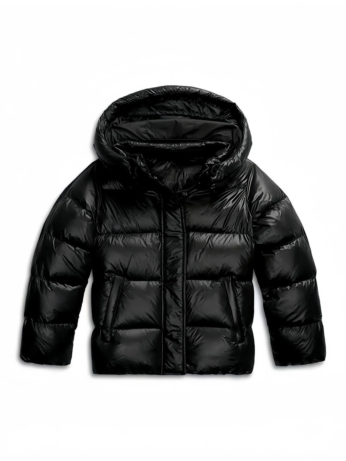Sofia | Women's Winter Hooded Puffer Jacket - Color:Black;Size:XS