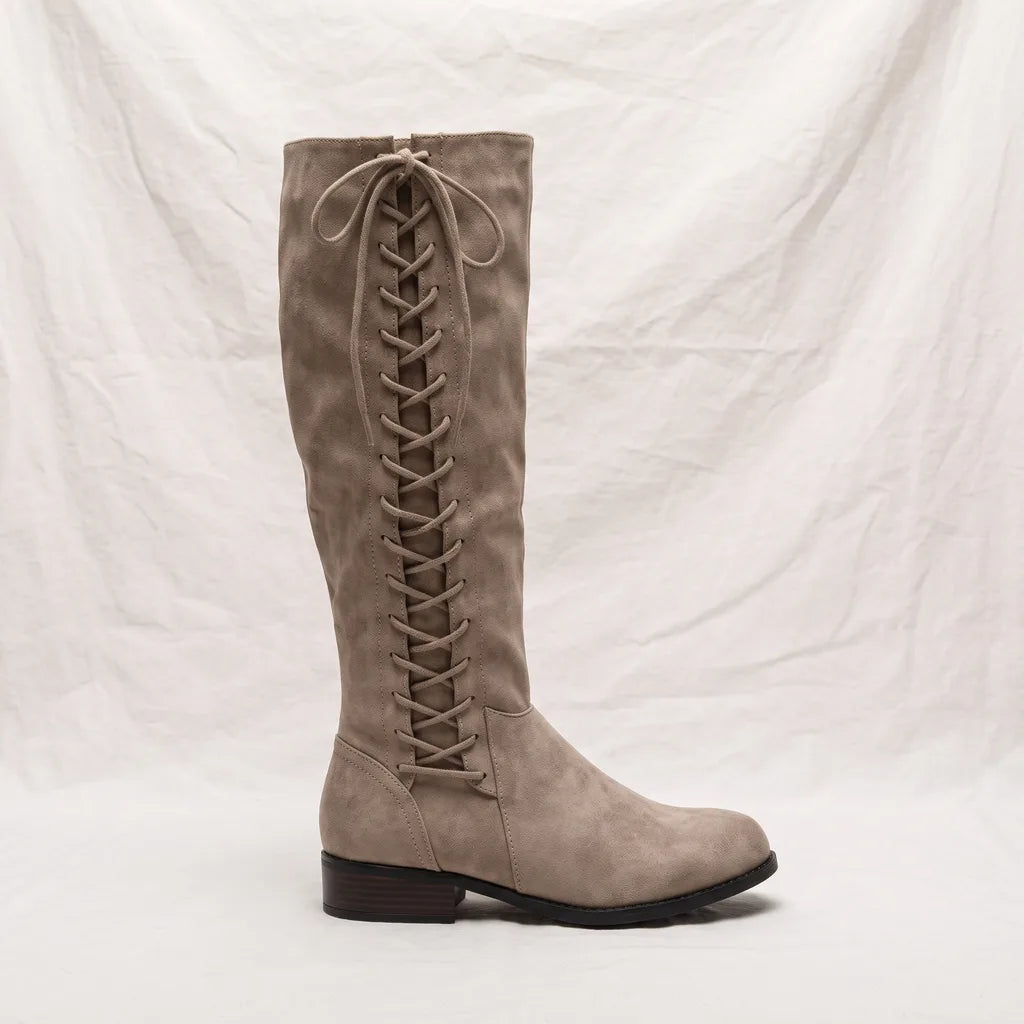 Women's Khaki Valentina Tall Riding Boots