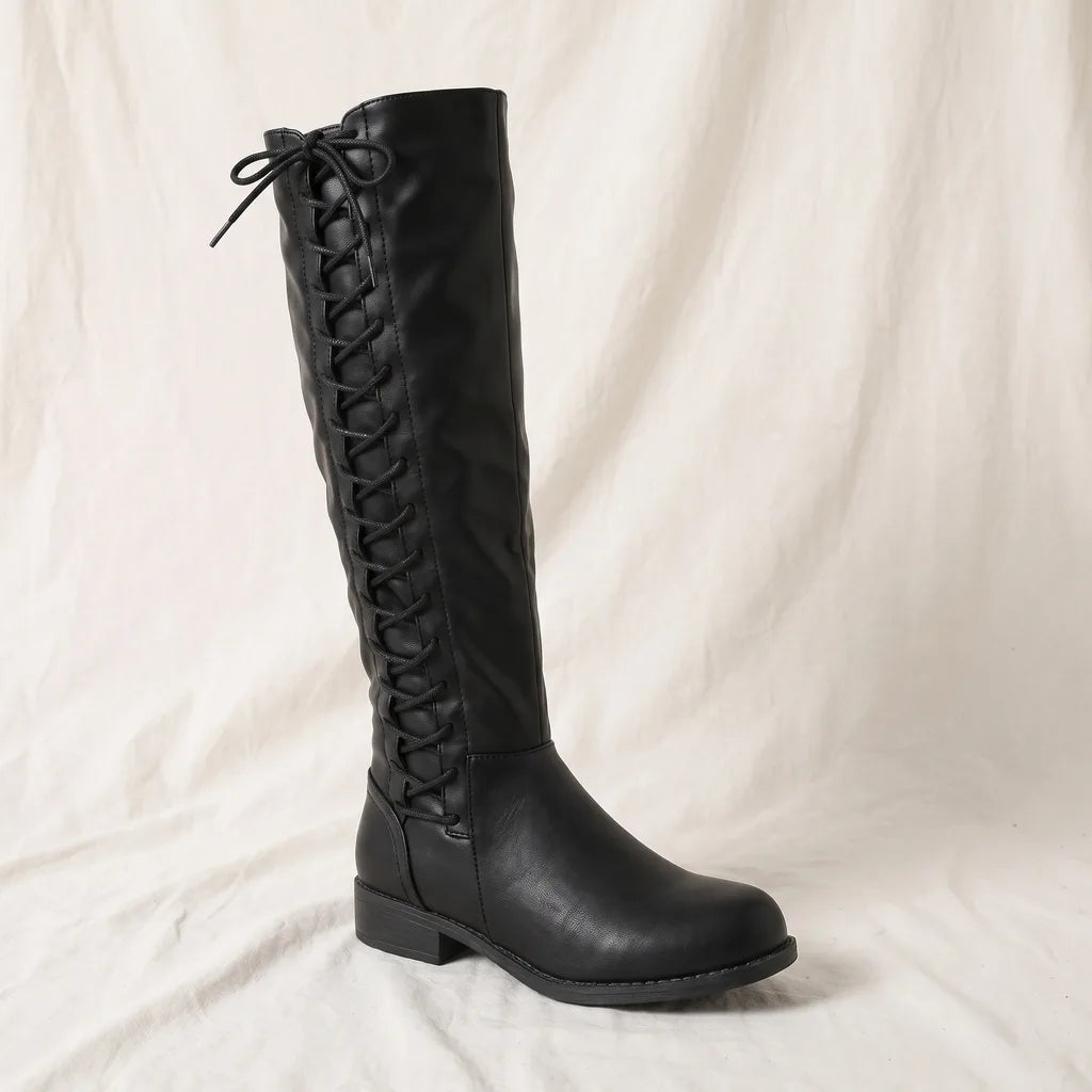 Women's Black Valentina Tall Riding Boots