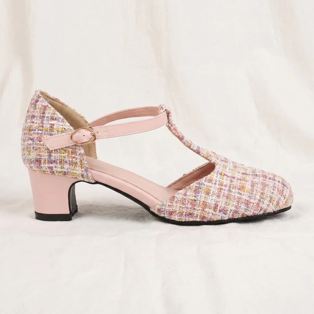 Women's Pink Woodward T-Strap Sandals