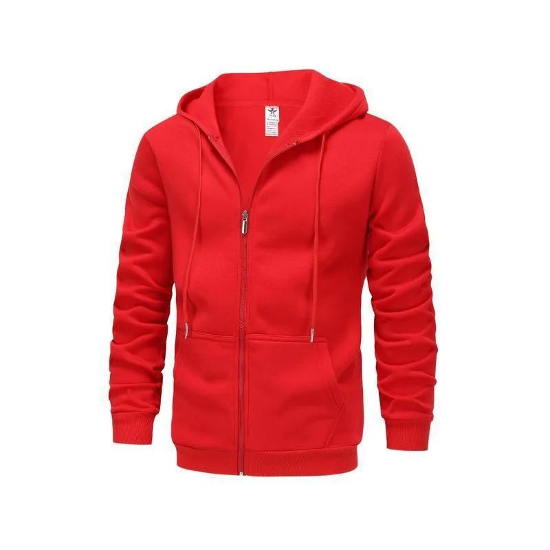 Whitaker | Men's Fleece-Lined Zip Hoodie - Color:Red;Size:XXS