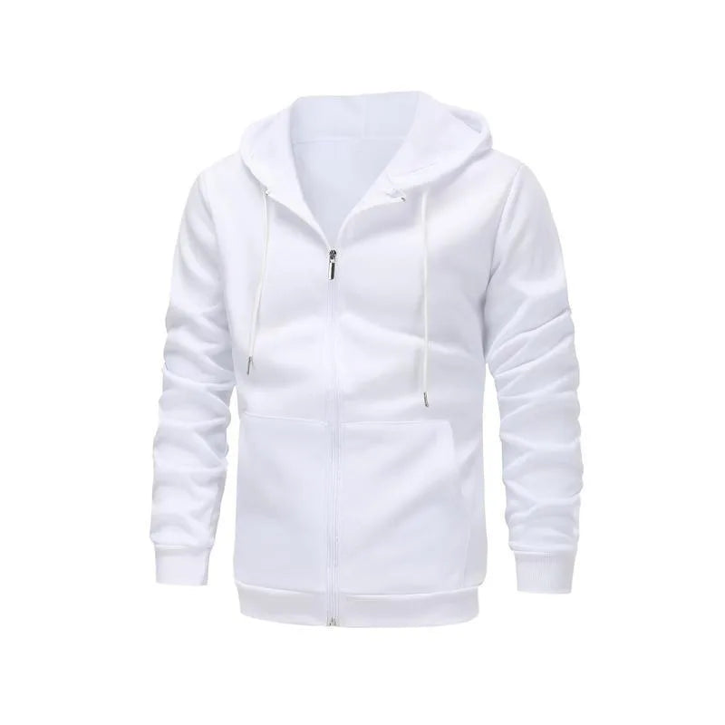 Whitaker | Men's Fleece-Lined Zip Hoodie - Color:White;Size:XXS