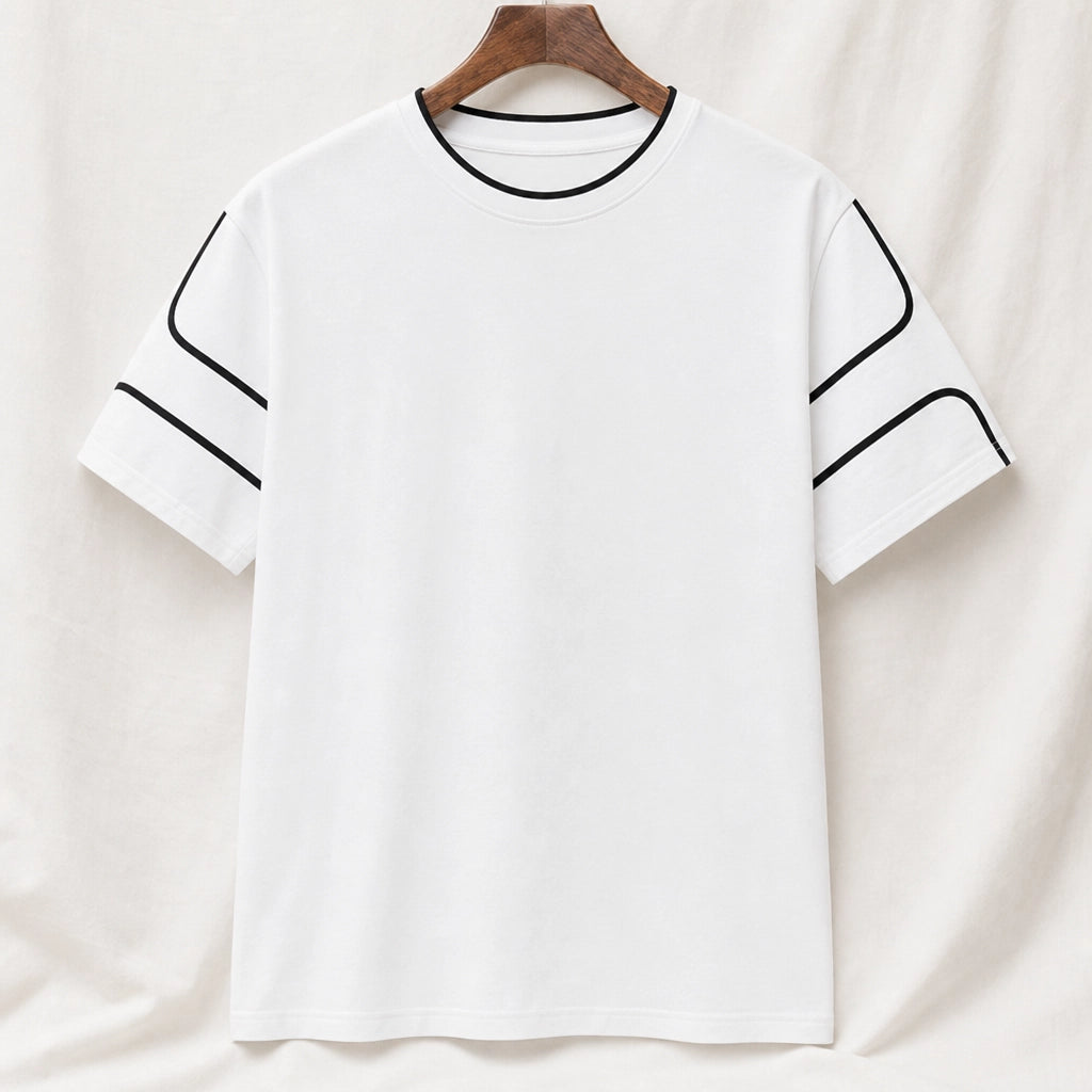 Kennedy Layered Oversized T-Shirt - Color:White;Size:S