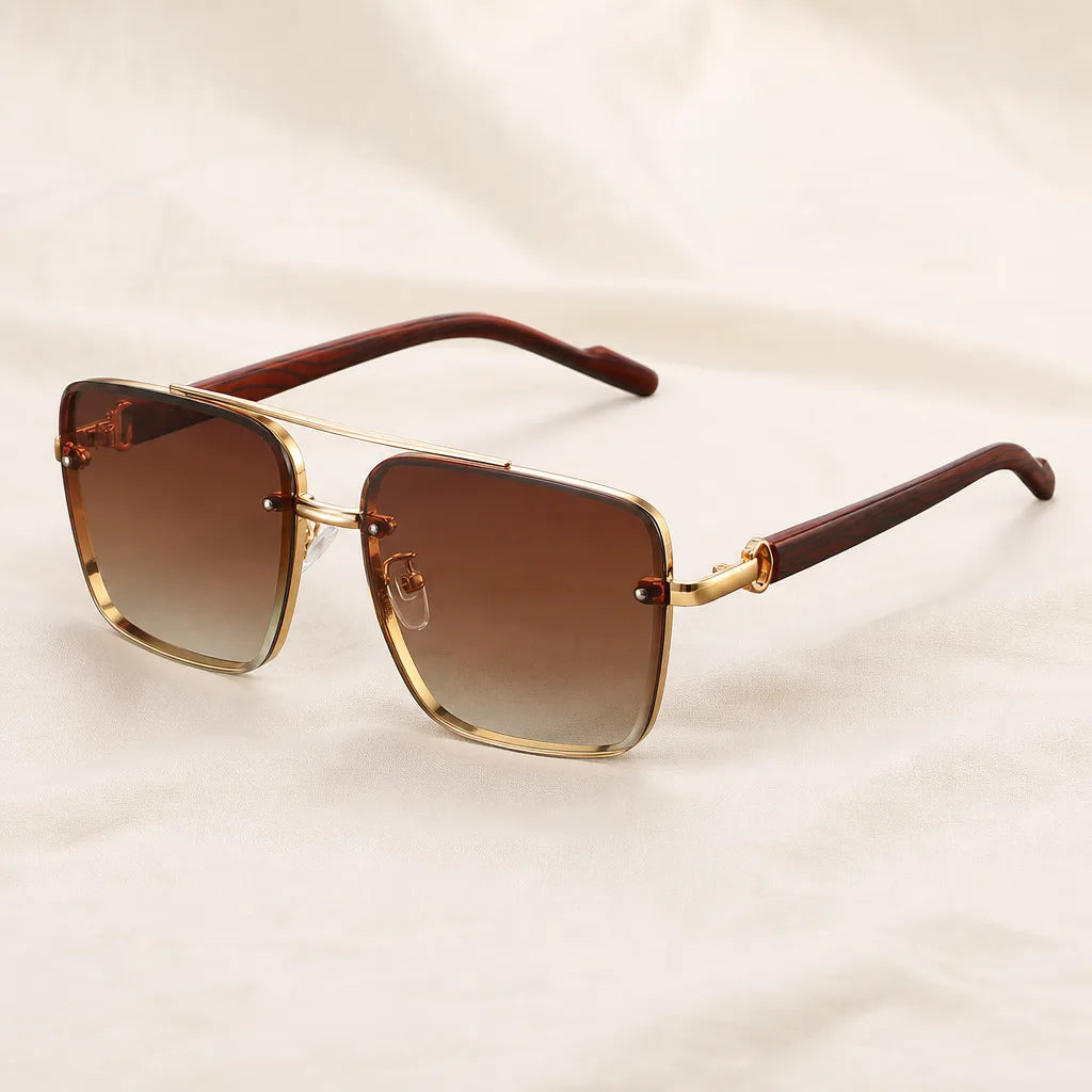 Whittaker Double Bridge Shades - Color:Gold Brown