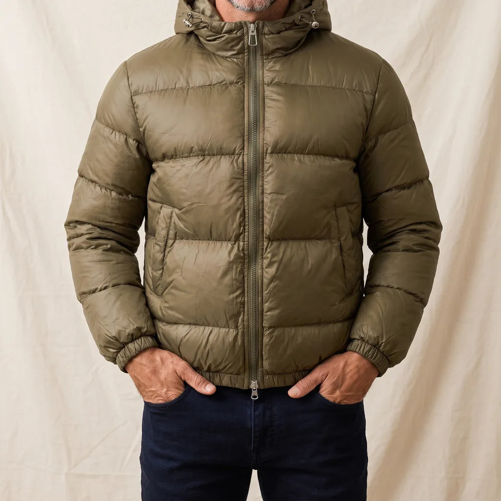 Wilkin Puffer Jacket - Color:Green;Size:S