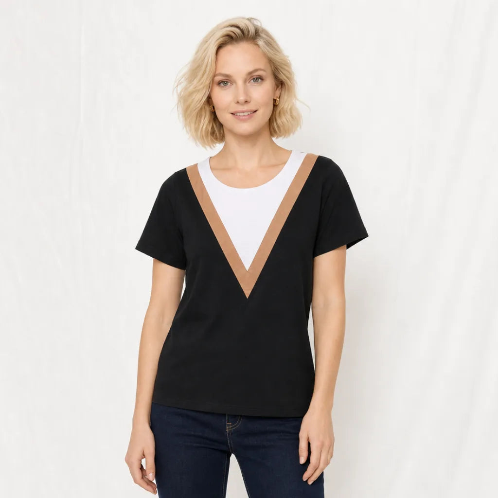 Women's Harkness Contrast Cotton T-Shirt