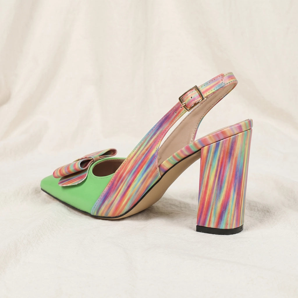 Yellow Elara Vance Bow Slingbacks 6