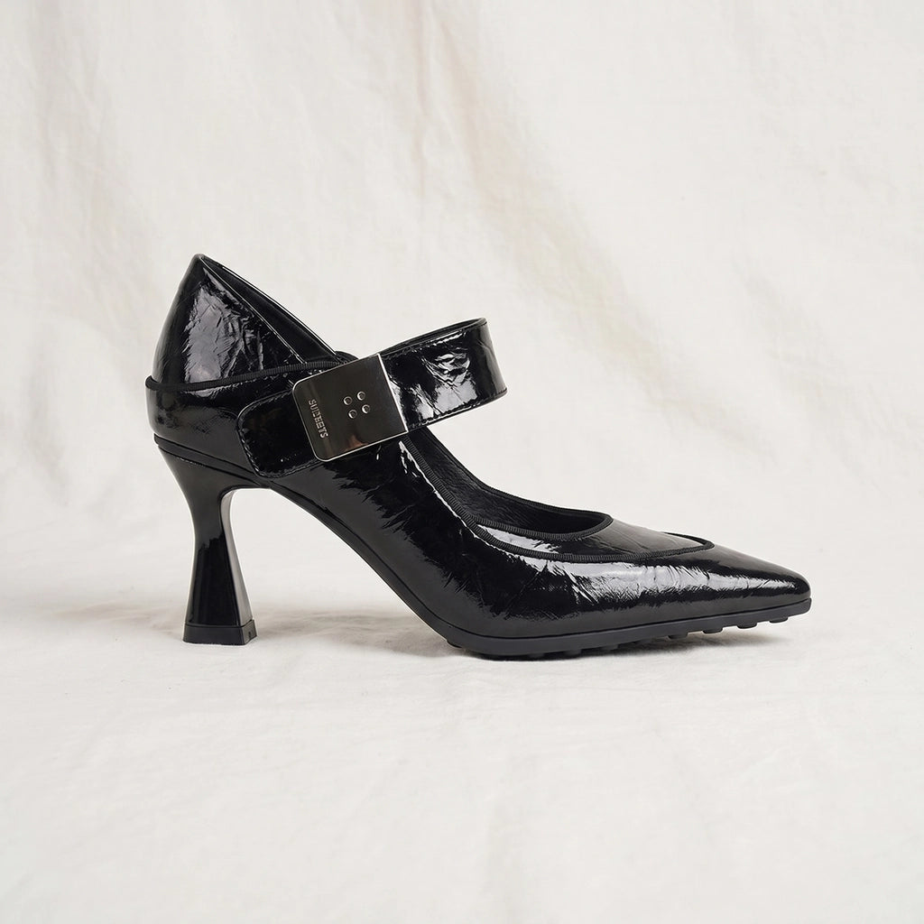 Black Sienna Block Heel Pumps 3