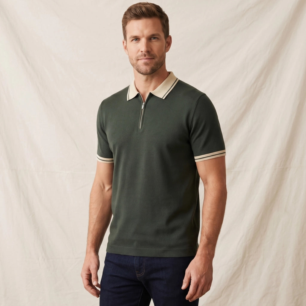 Fenwick Color-Block Knit Polo