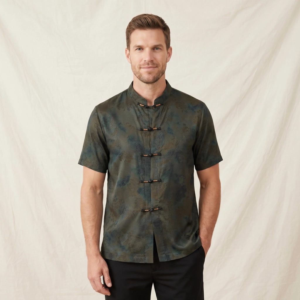 Danny Jacquard Mandarin Shirt