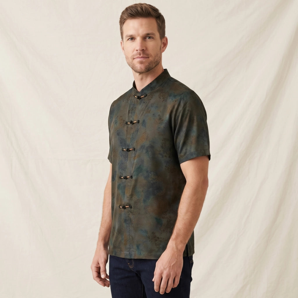 Danny Jacquard Mandarin Shirt