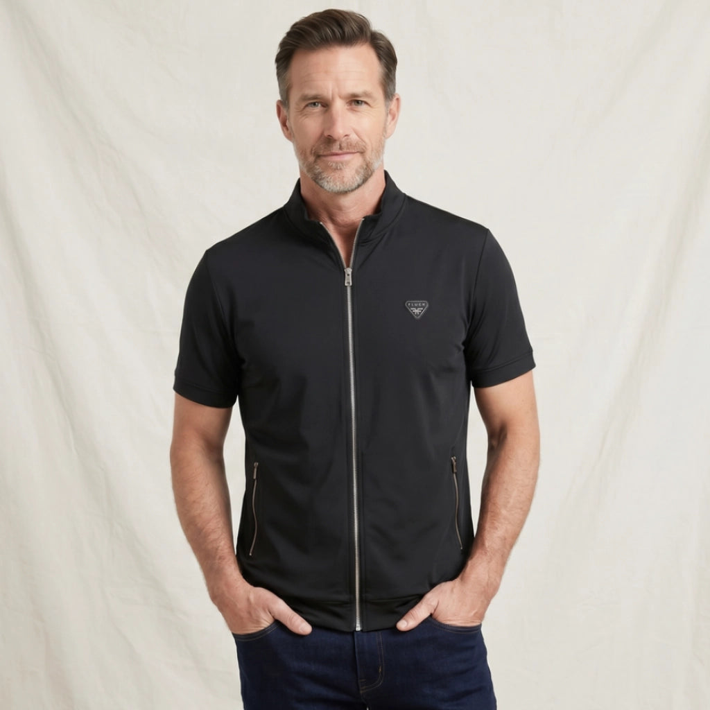Imogen Zip-Up Stand Collar Polo