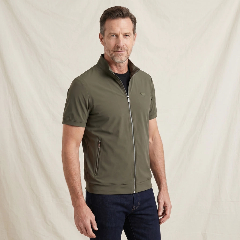 Imogen Zip-Up Stand Collar Polo