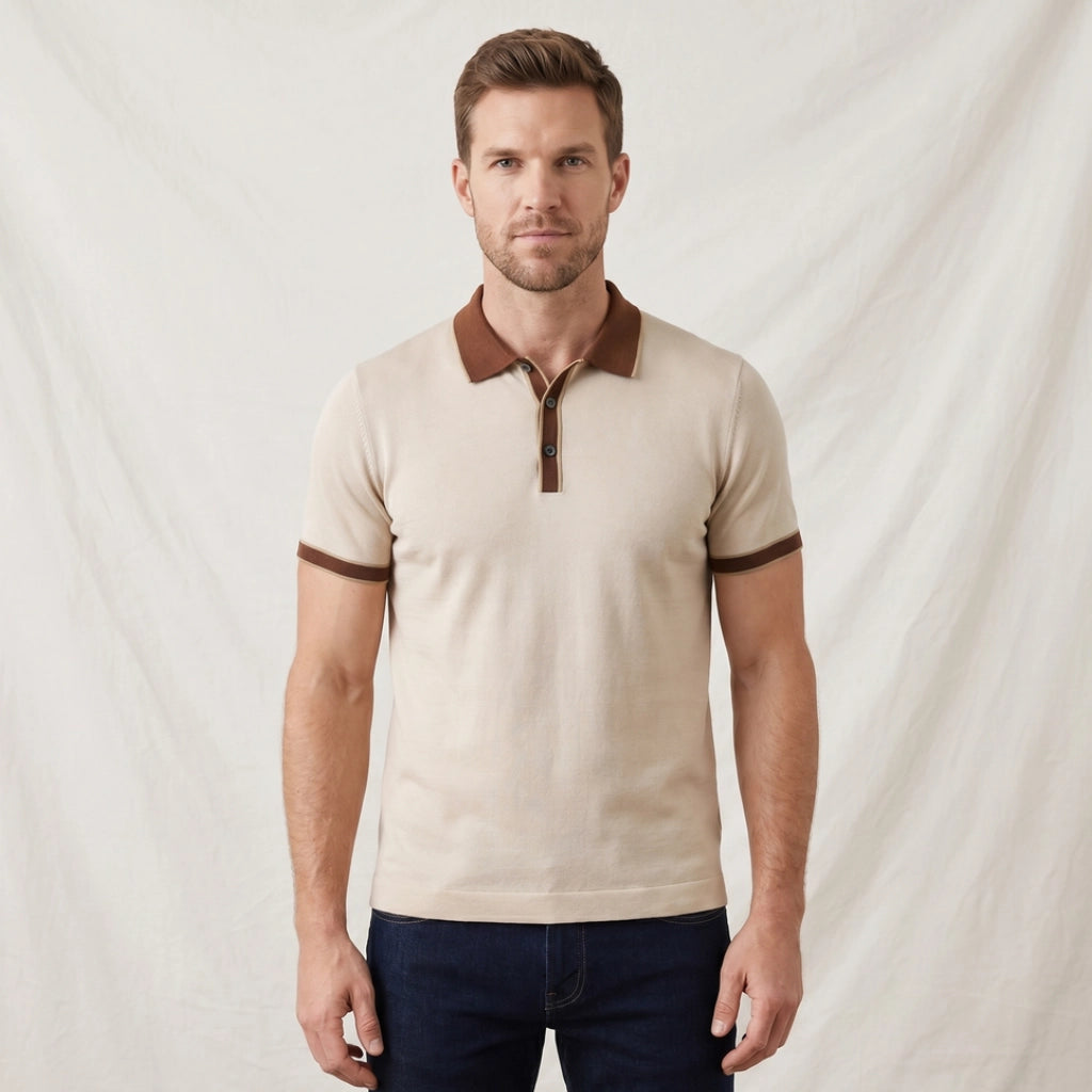 Shiloh Silk Knit Polo Shirt