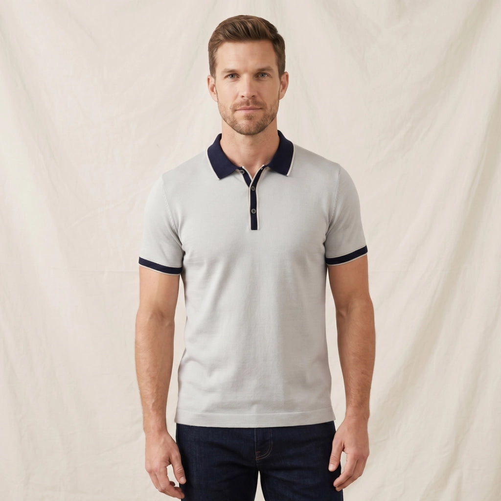 Shiloh Silk Knit Polo Shirt