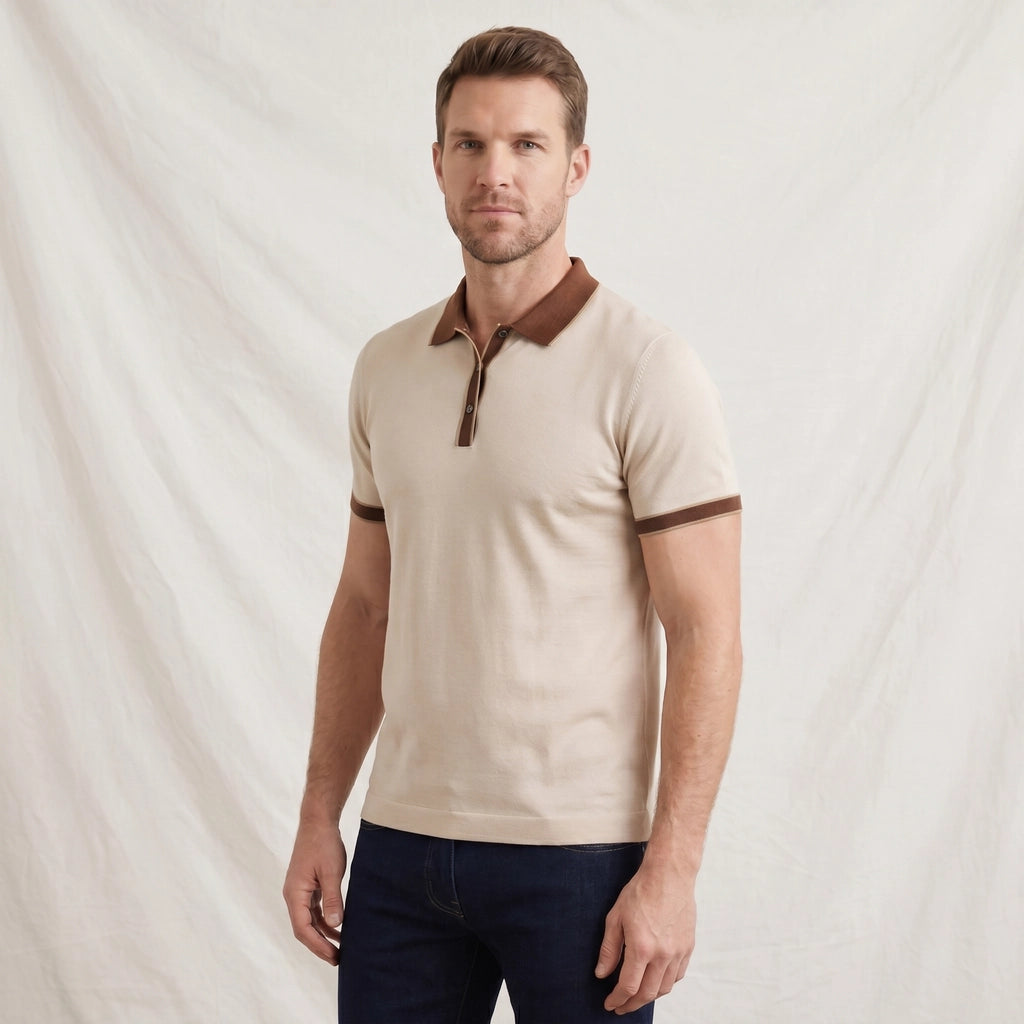 Shiloh Silk Knit Polo Shirt