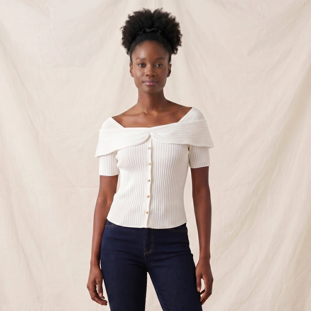 Gresham Square Neck Knit Top