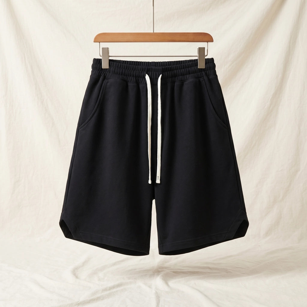Black Rafael Cotton Twill Shorts 1