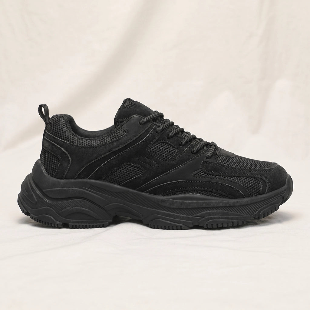 F107 Black Holland Chunky Mesh Sneakers 1