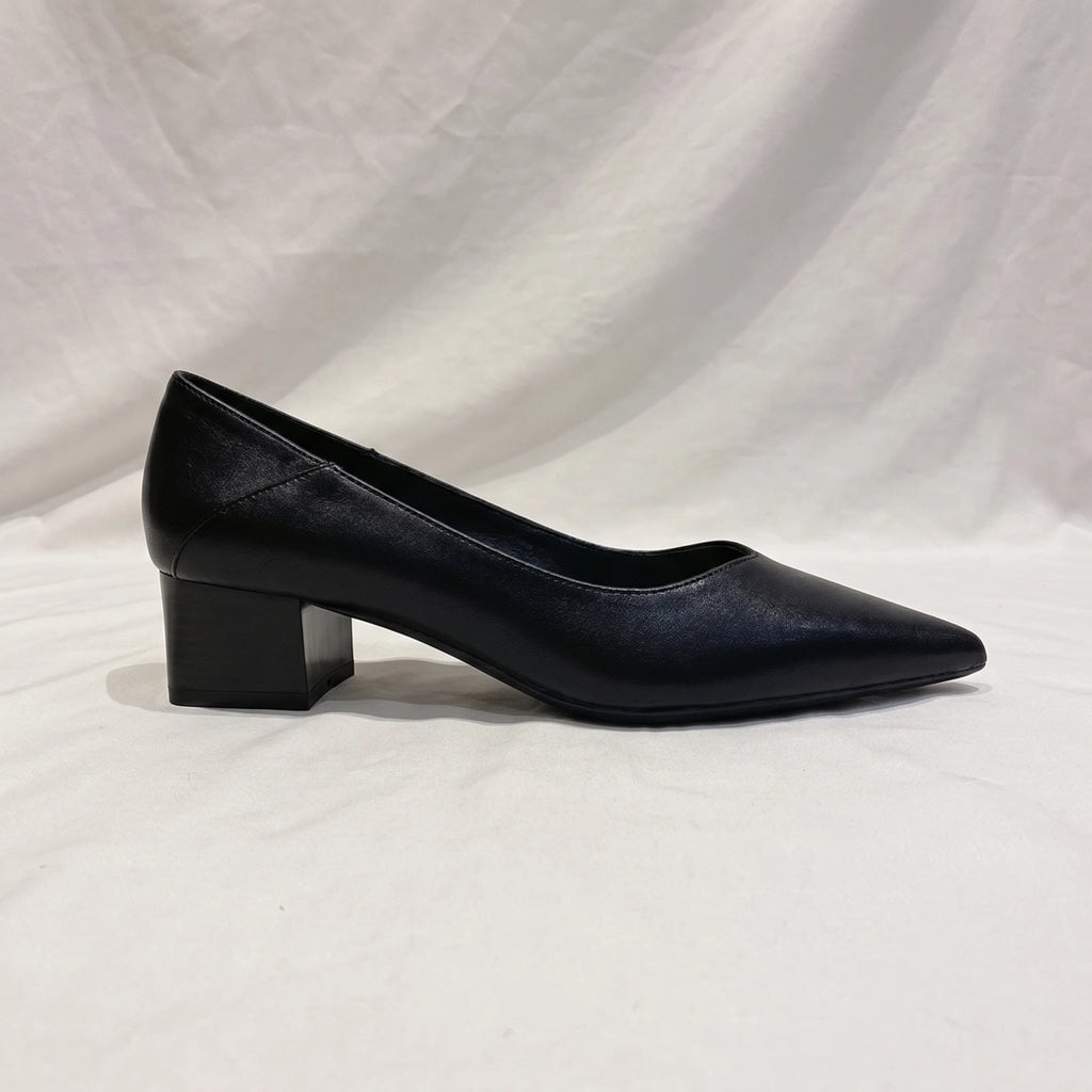 Black Cosima Pointed Block Heels 2