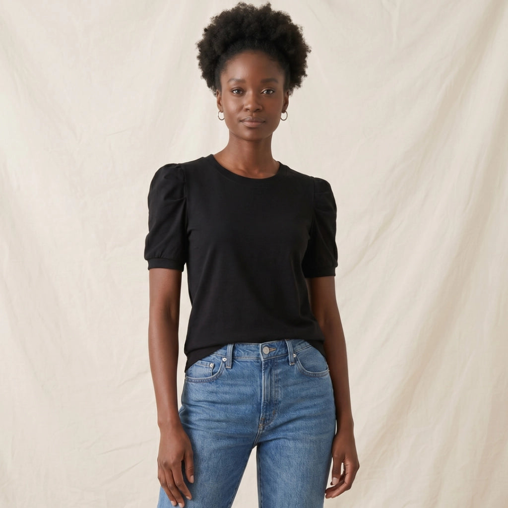 Honor Cotton Puff-Sleeve T-Shirt
