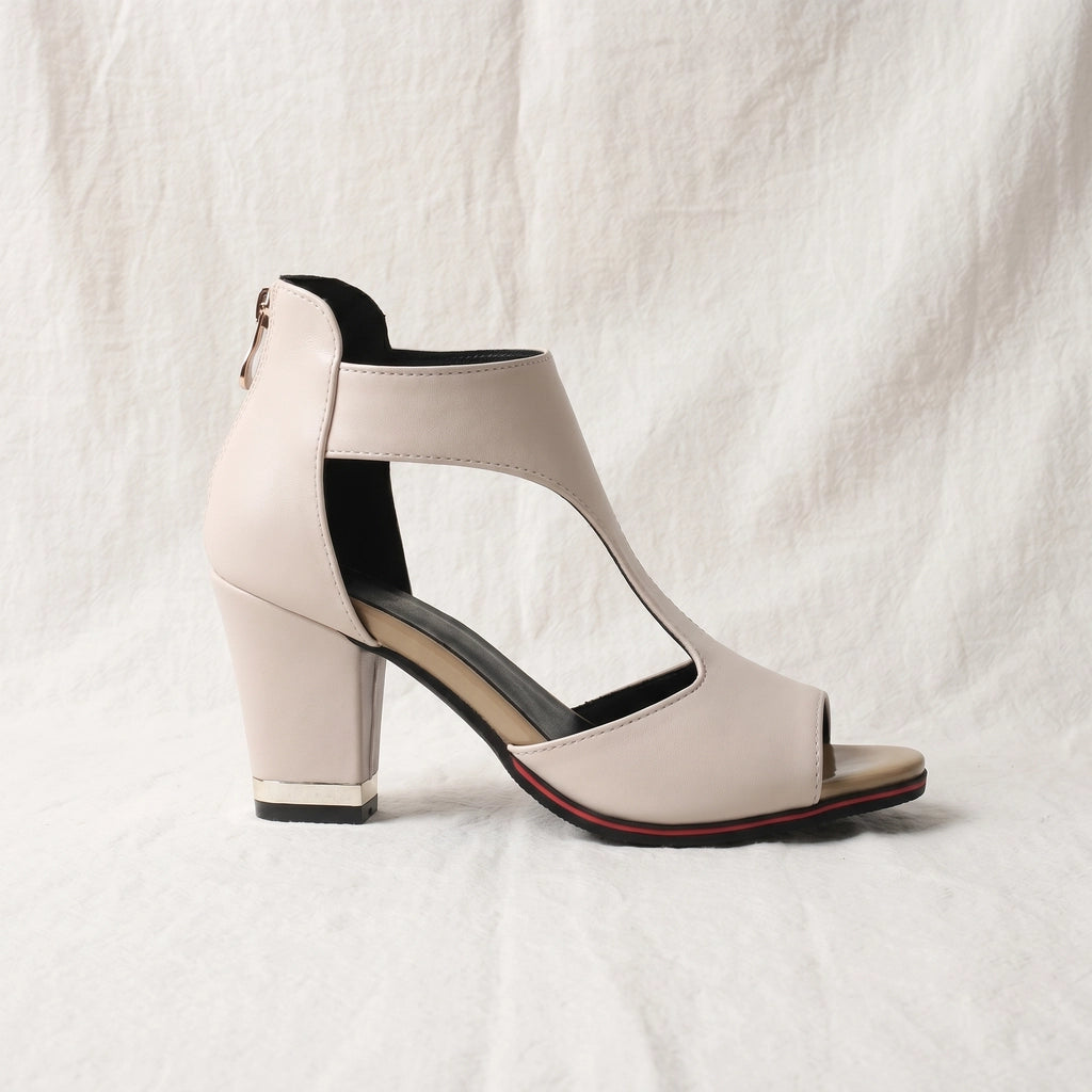 Off-White Saunders Peep-Toe Block Sandals 1