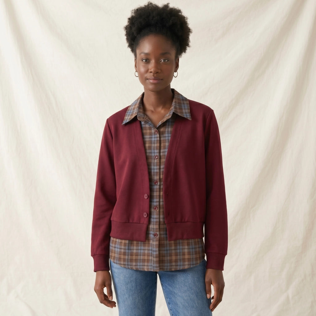 Valerie Checkered Layered Top
