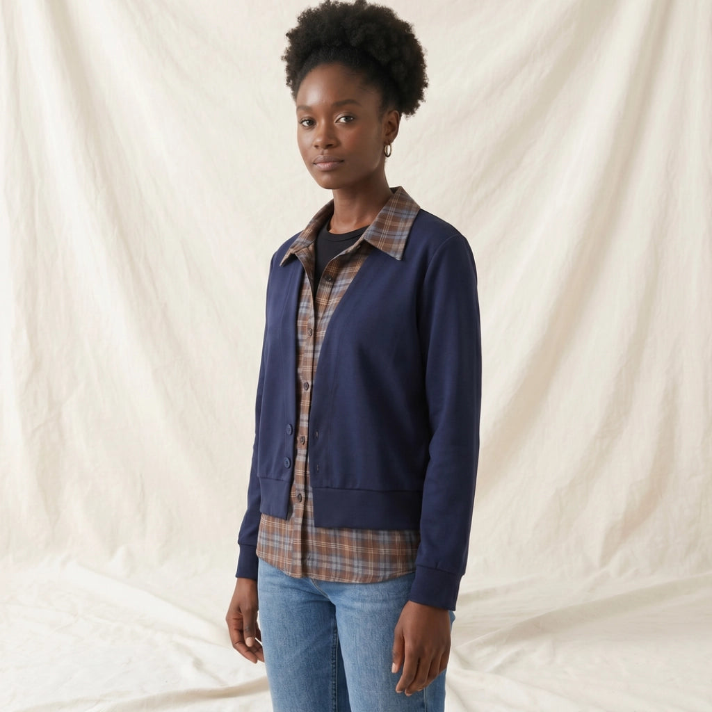 Valerie Checkered Layered Top