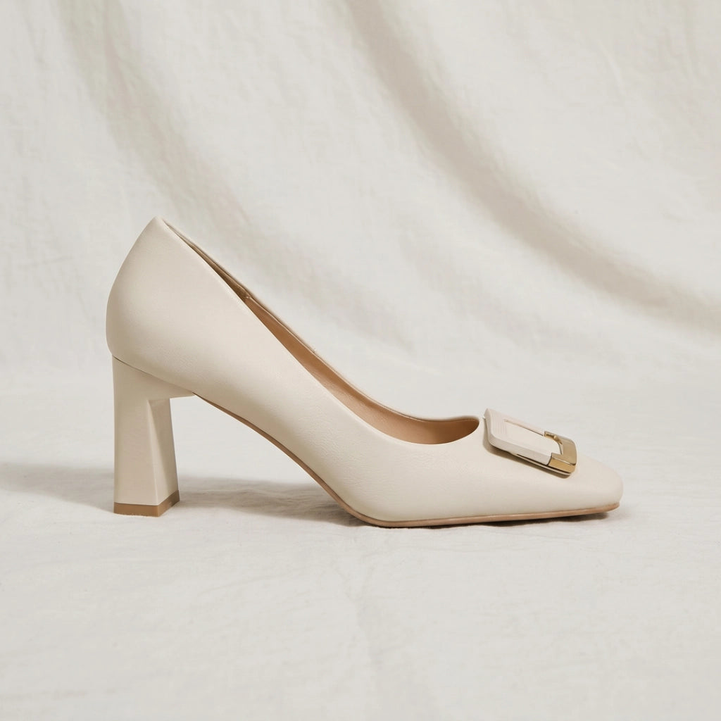 Currier Buckle Block Heels