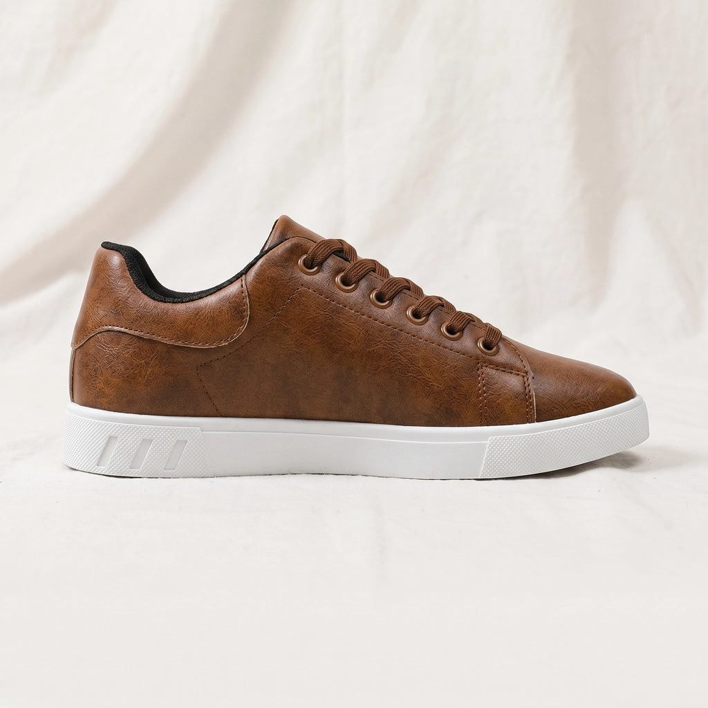 H188 Brown Jerome Minimalist Low-Top Sneakers 1