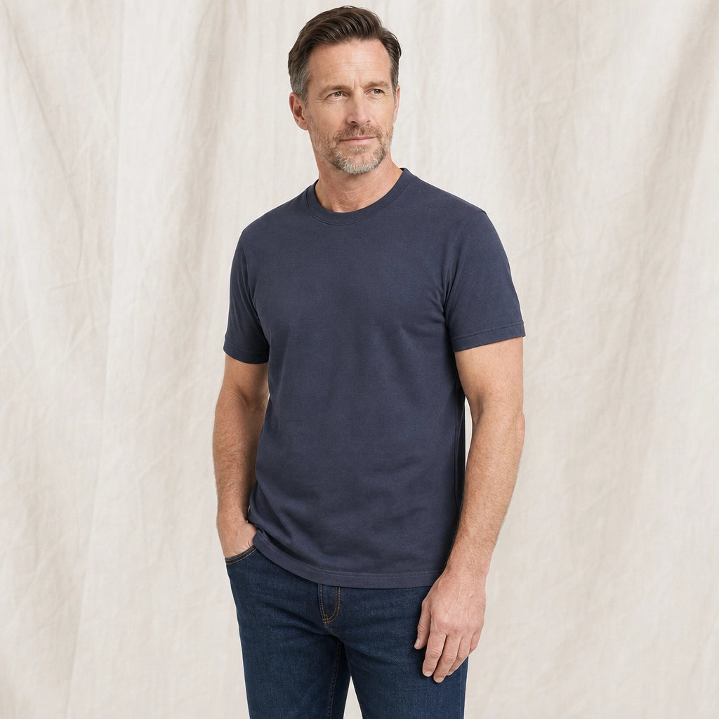 Iron Grey Anson Brushed Cotton Tee 2