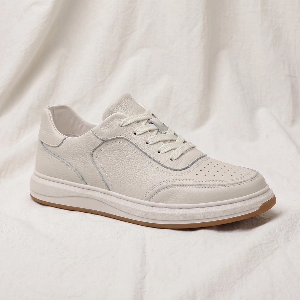 66708 Off-White Fleece Burton Leather Low-Top Sneakers 2